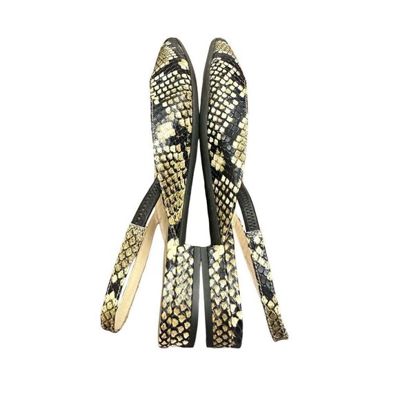 Everlane The Editor Slingback Flats snake skin snakeskin pointed toe shoes 51/2 - Picture 5 of 9